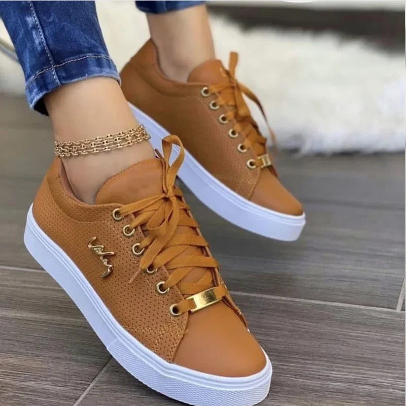 Sneakers women Shoes Woman Spring Summer 2023 for Girls Women Sneakers Flat Breathable PU Leather Platform Shoes Footwears