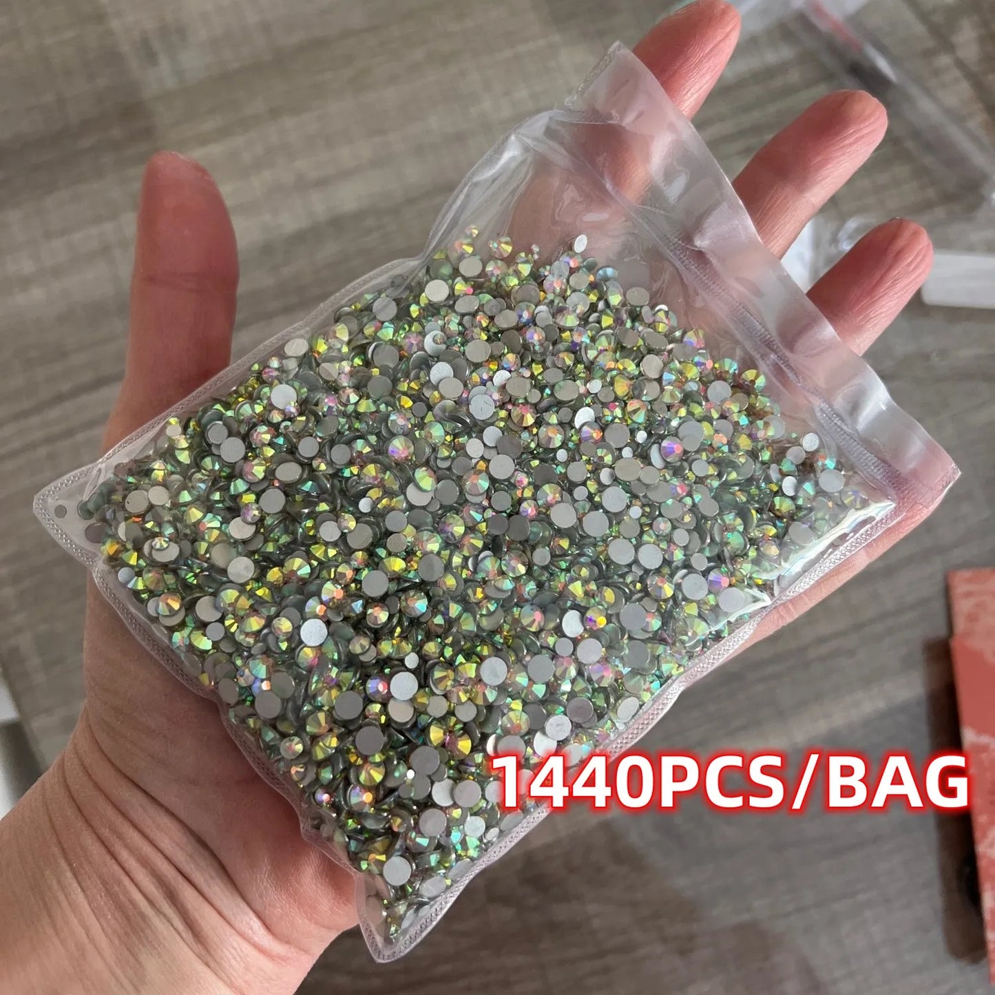 Wholesale Crystal AB Glitter Non Hotfix Rhinestones Nails Crystals U?as Diamond Cтразы Nail Accessories for Nail Art Nail Charms