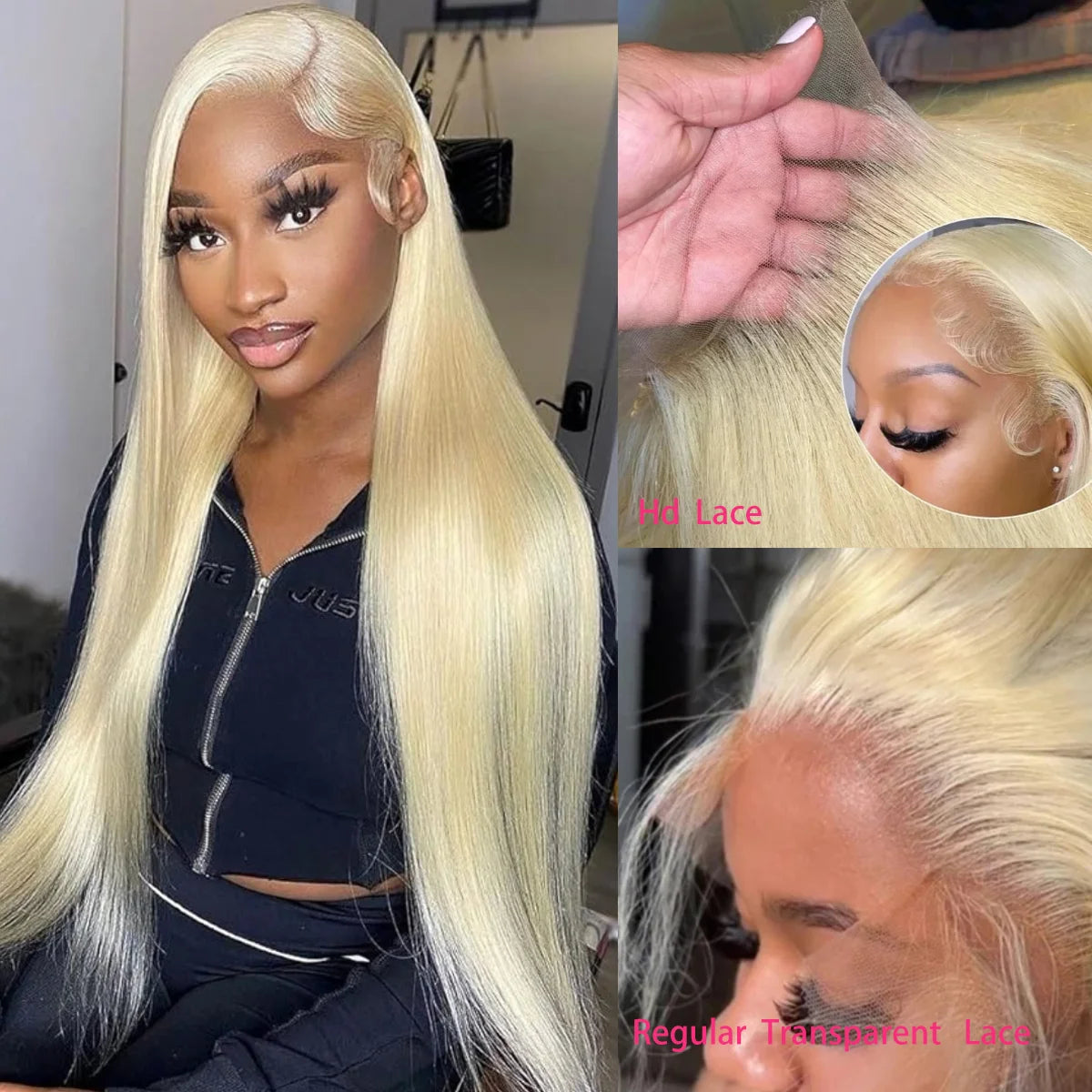 613 hd Lace Frontal Wig Blonde 13x6 Straight Lace Front Wigs Human Hair 13x4 Lace Front Wig Pre Plucked Brazilian Human Hair Wig