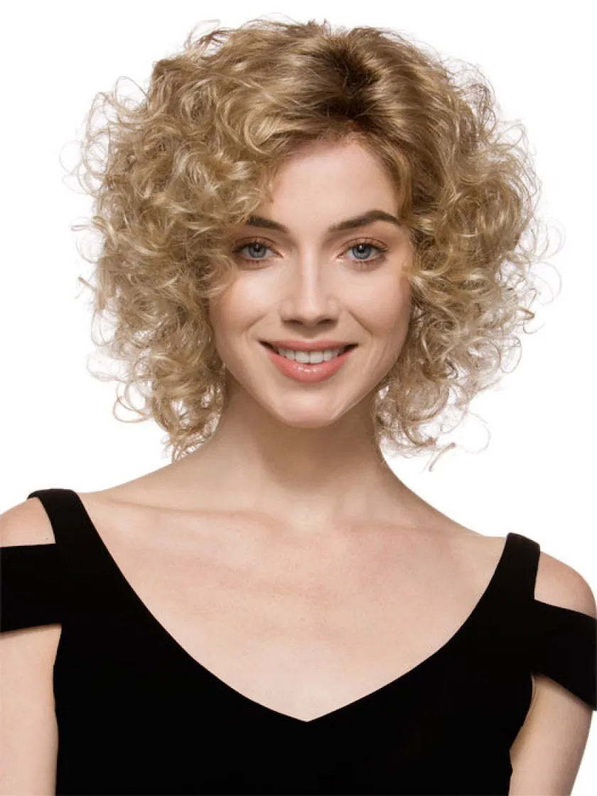 Brown Short Curly Synthetic Bob Wigs for Women Afro Kinky Curly Hair Fancy Dress Party Wig Pelucas