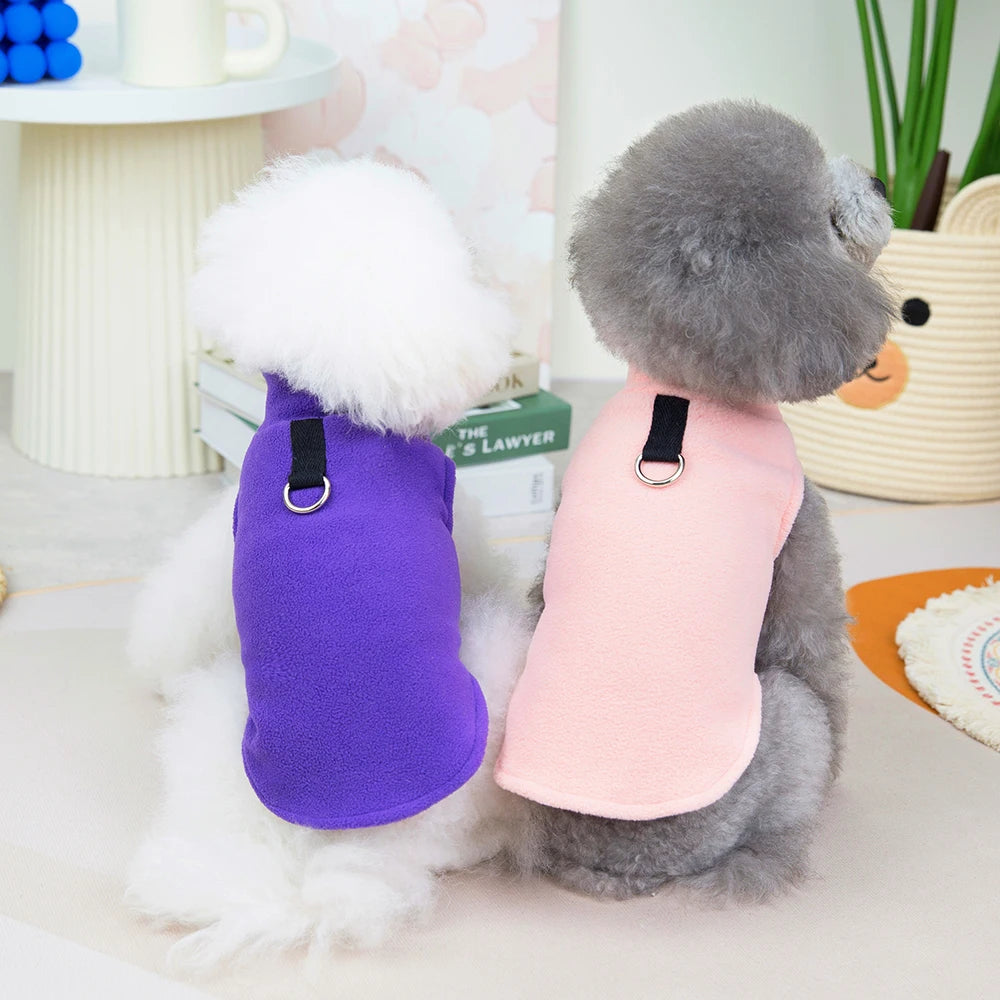 Soft Dog Clothes Vest Warm Puppy Dogs Vest Cloak Pet Winter Clothing Jacket Coat Small Medium Dogs Outfit Chihuahua S-2XL