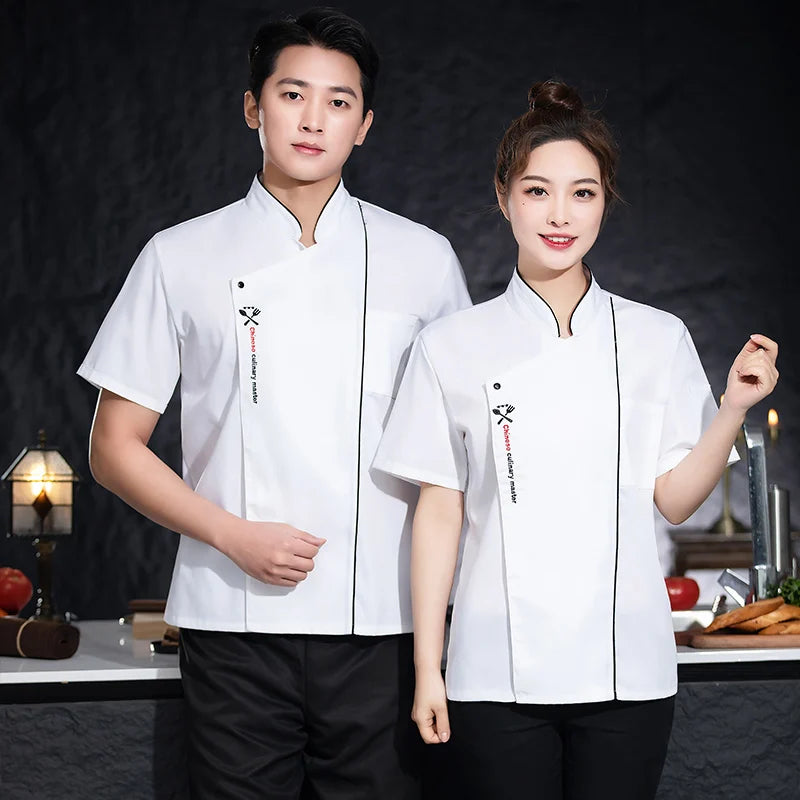 ropas de cocina ,chef Men's Chef's Jacket Women Cook Clothing Food Service Uniform Cafeteria Chef Uniform Kitchen Cooking Clothes Restaurant Overalls