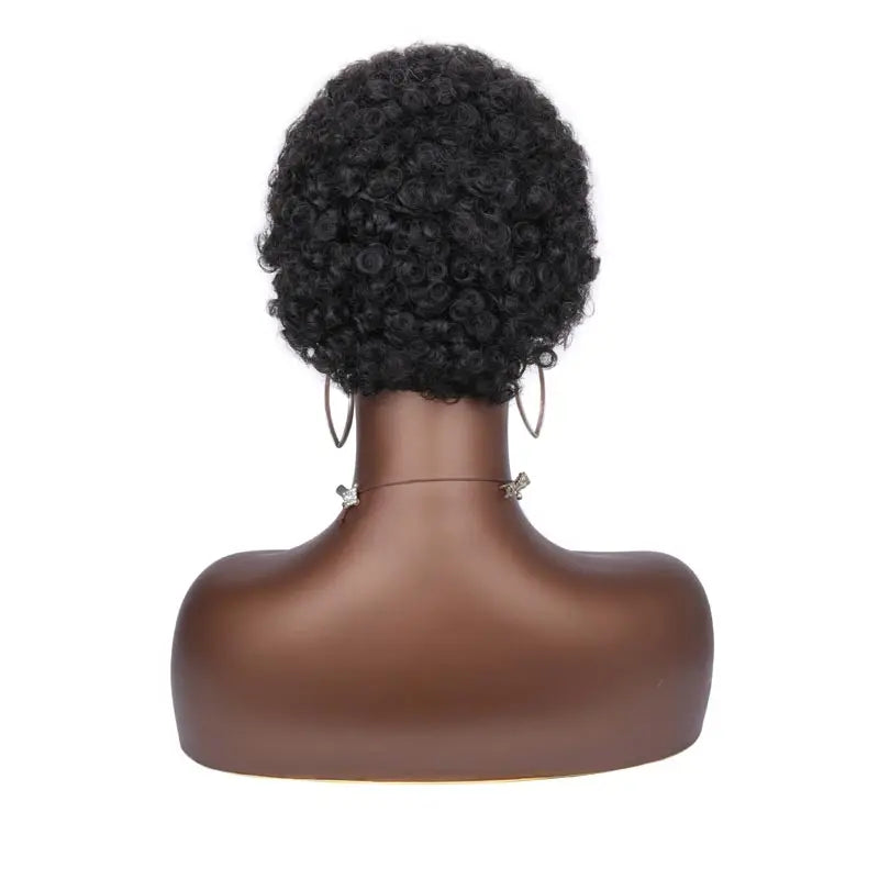 Fashion Short Kinky Curly Wig for Black Women Blonde To Black Synthetic Afro Curly Wig Natural As Real Hair Cosplay Party Peruca