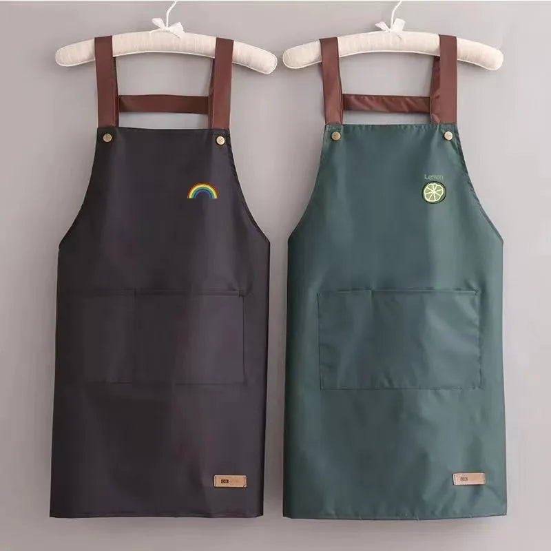 ropas de cocina ,chef Resistant Dirt Apron Waterproof and Oil Resistant Household Kitchen Cooking Fashion Apron Adult Work Clothes Kitchen Accessories