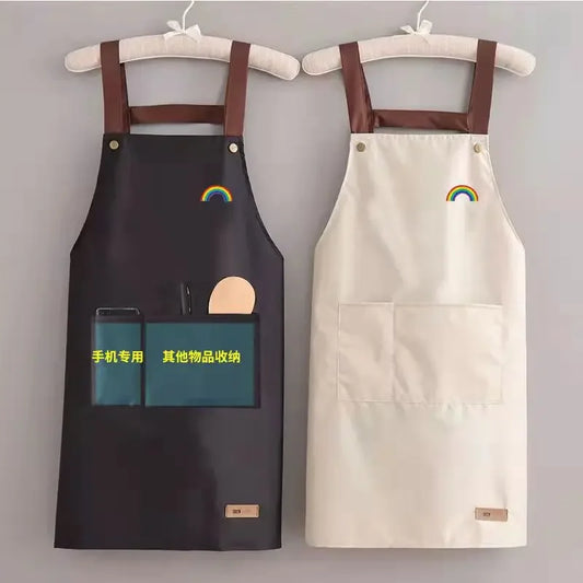 ropas de cocina ,chef Resistant Dirt Apron Waterproof and Oil Resistant Household Kitchen Cooking Fashion Apron Adult Work Clothes Kitchen Accessories