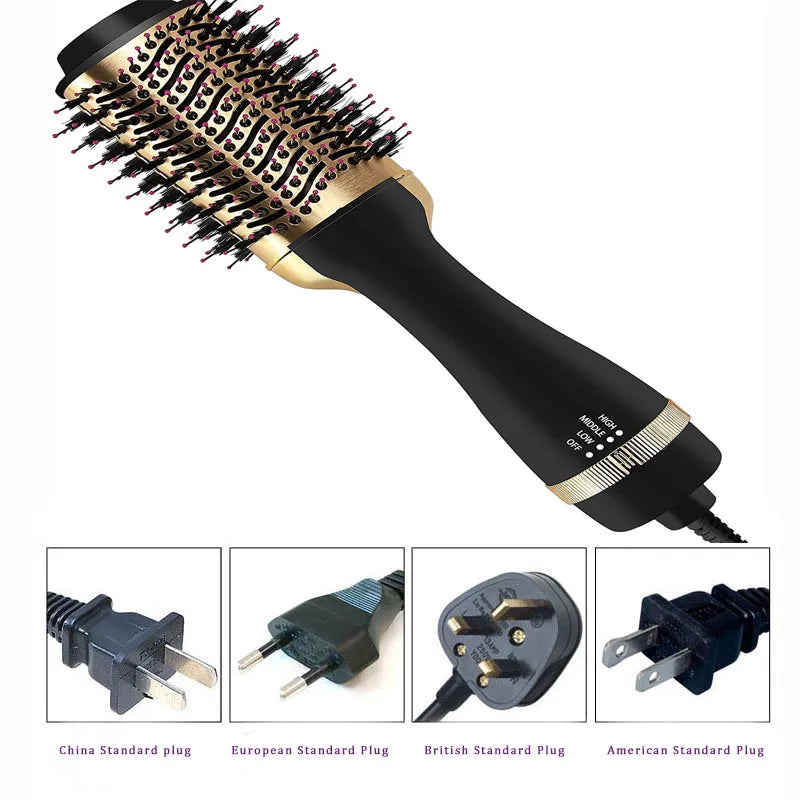 sechoir One Step Hair Dryer Curler Negative Ion Styler Comb Anti-Scalding Ceramic Professional Tourmaline Fluffy Hair Straightener