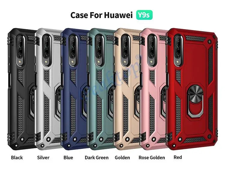 funda celulares Phone Case For Huawei Y9A Y8S Y6S Y8P Y5P 2020 Y6P Y7P Y9S Luxury Shockproof Magnetic Metal With Ring Anti-fall Protection Cover