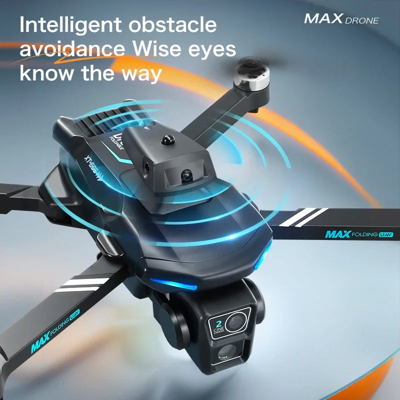 drones New XT-606 Max Drone 4k/6k HD 2.4G Dual Servo Optical Flow Brushless Folding Dual Camera WIFI Professional Aerial Camera Toy