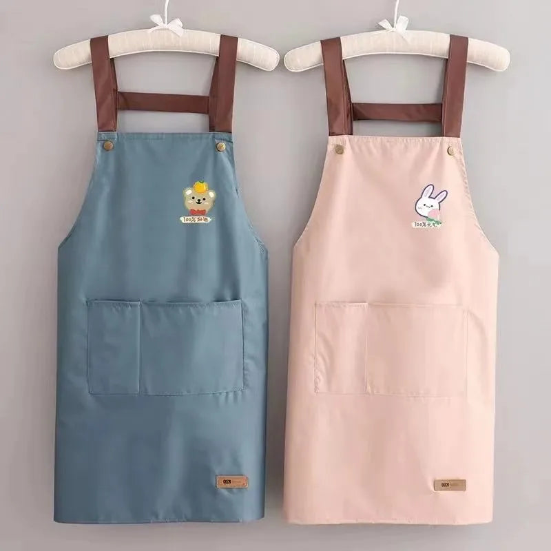 ropas de cocina ,chef Resistant Dirt Apron Waterproof and Oil Resistant Household Kitchen Cooking Fashion Apron Adult Work Clothes Kitchen Accessories