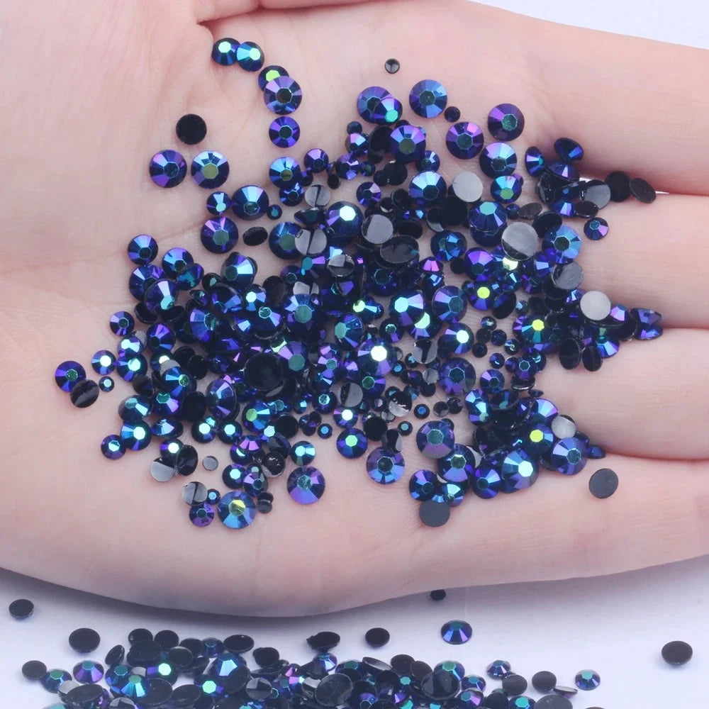 uñas 1440PCS Glitter Non Hotfix Rhinestones DIY Nail Accesories Crystals uñas accesorios y herramientas for Nail Charms Nails ネイルパーツ*