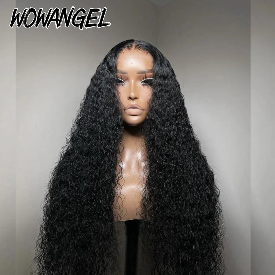 Wow Angel HD Lace Closure Wigs 6X6/5X5/4X4 Wear & Go Glueless Water Wave Wig PrePlucked Natural Hairline Human Hair Curly Wig