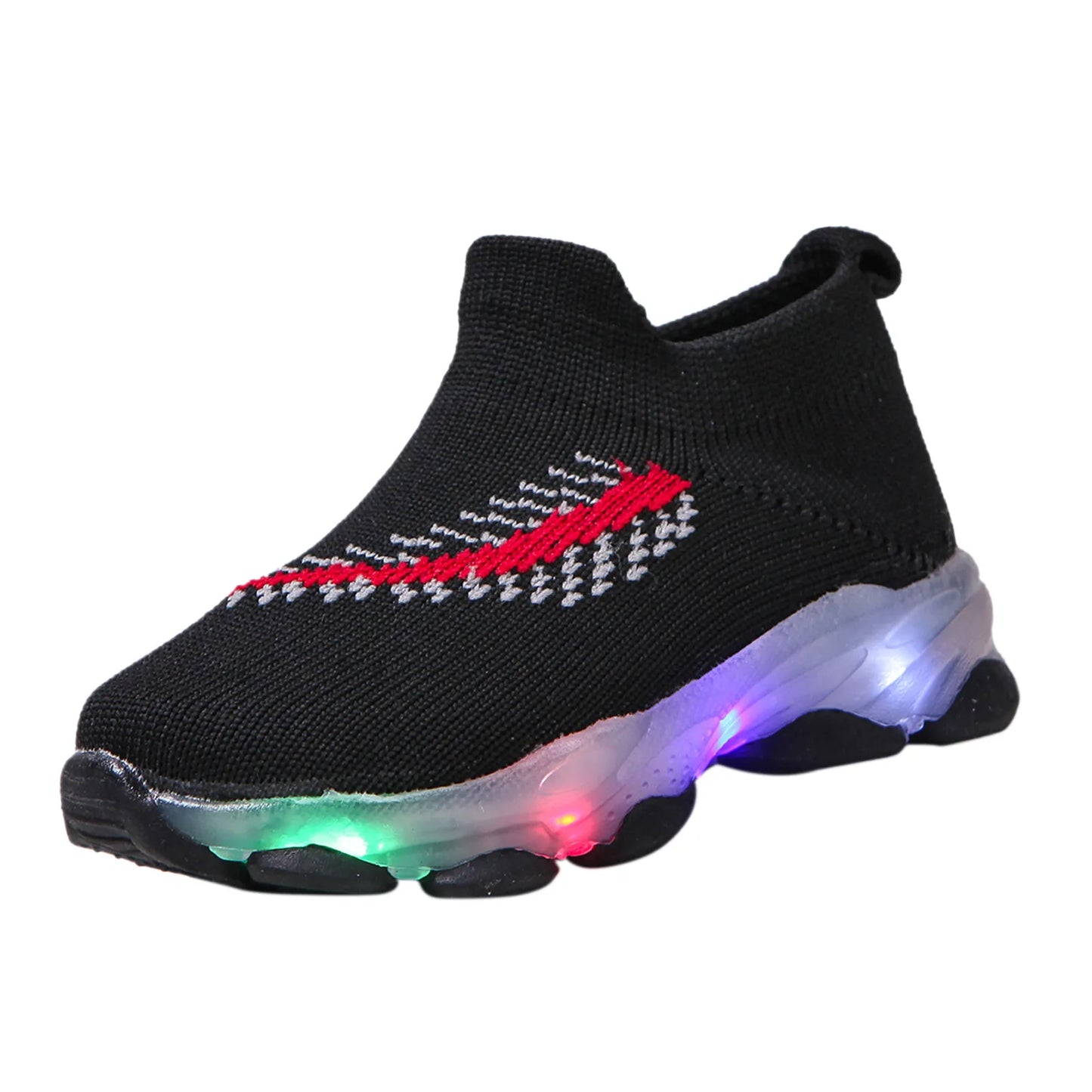 zapatos Winter Girls Boys Shoes Sports LED Weave Baby Tenis Casual Breathable Kids Sneakers Socks Shoes Toddler Kids Shoes 2023 New