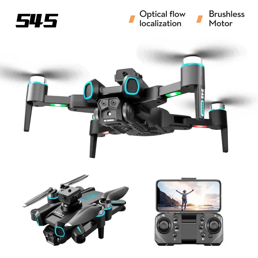 drones LS-S4S RC Drone 5G WiFi FPV Brushless Motor GPS Return 360° Laser Obstacle Avoidance 4K HD Dual Camera RC Quadcopter Drone Toys