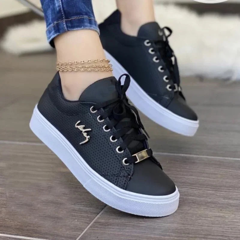 Sneakers women Shoes Woman Spring Summer 2023 for Girls Women Sneakers Flat Breathable PU Leather Platform Shoes Footwears