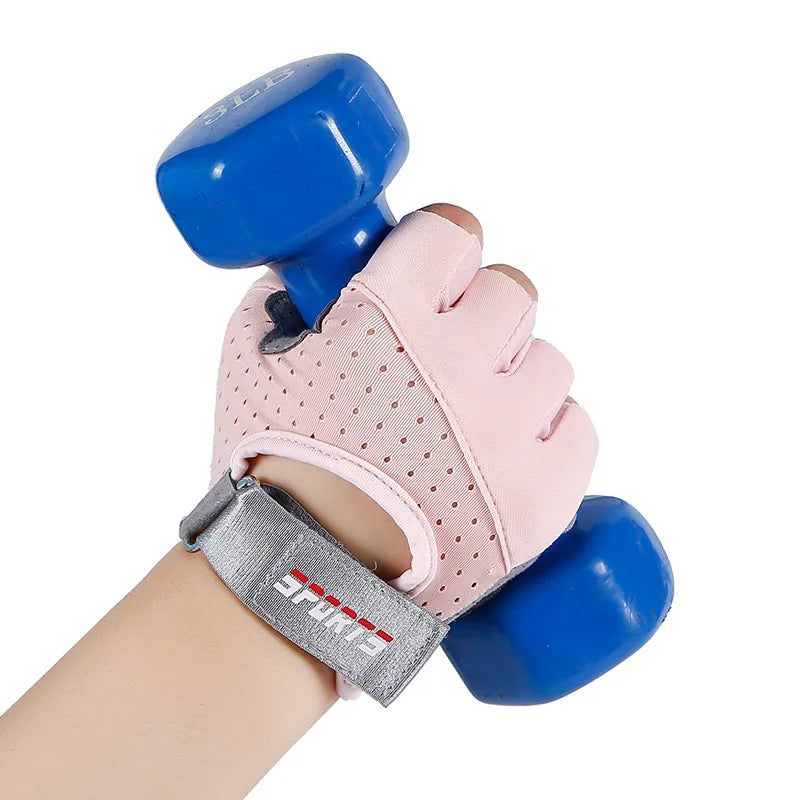 guantes gym Fitness Gloves Female Yoga Sports Spinning Apparatus Lady Training Anti-Slip Breathable Thin Half Finger Barbell Cycling Gloves