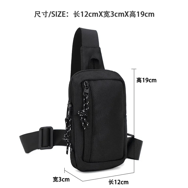 Men Sling Bag Mini Crossbody Bag Fashion Phone Purse Breast Shoulder Bags Boy Canvas Messenger Bags Male Small Mobile Pouch 가슴가방