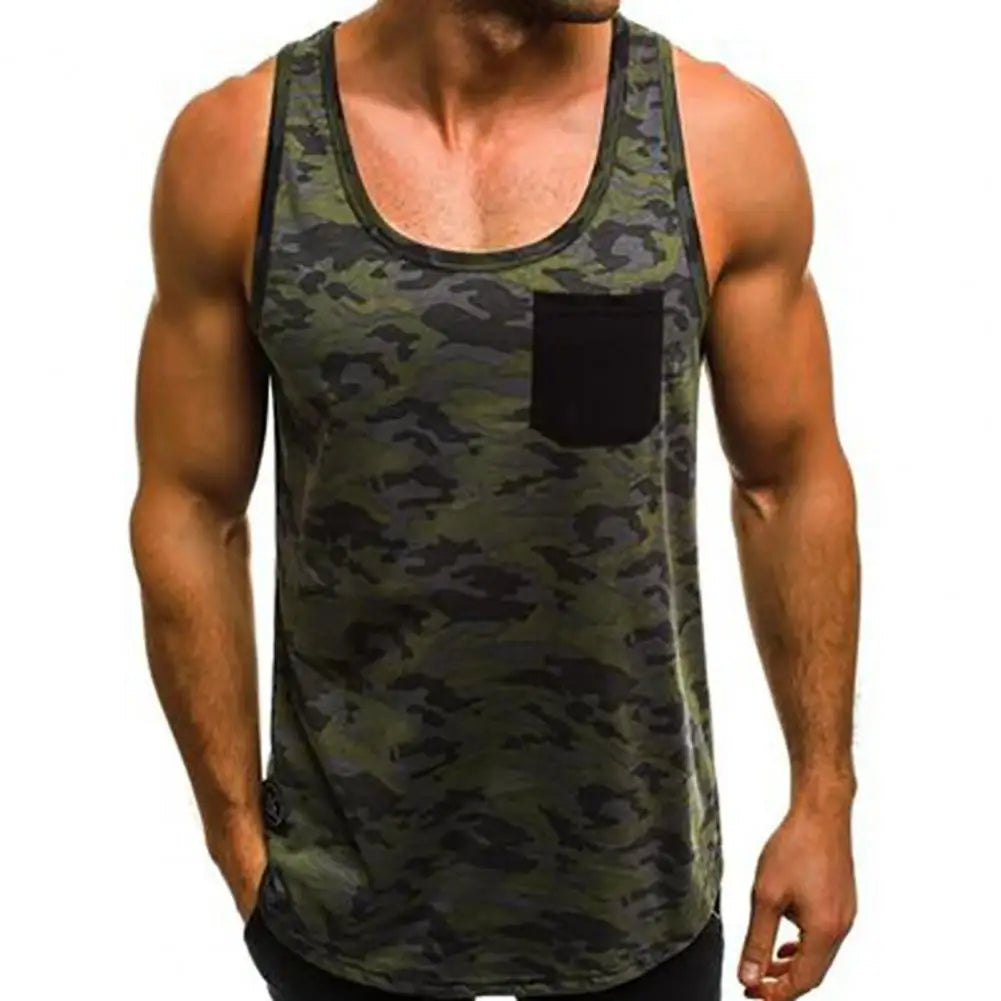 ropa fitness Men Tank Tops Fitness Muscle Camouflage Sleeveless Tight-drying Vest Tops Gym Clothing Pullover Top ropa hombre майка мужская