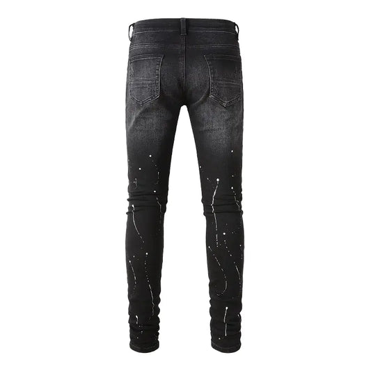 Crystal Stretch Denim Skinny Jeans