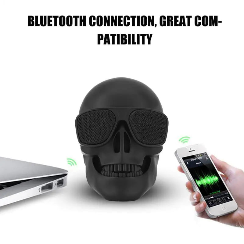 Skull Head Speaker Portable Mini Bluetooth-compatible