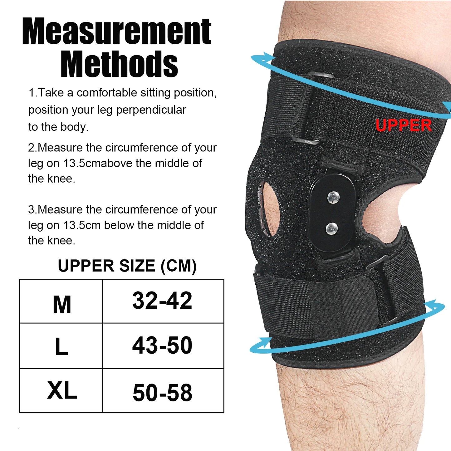 protector de rodilla Adjustable Hinged Knee Brace For Meniscus Tear